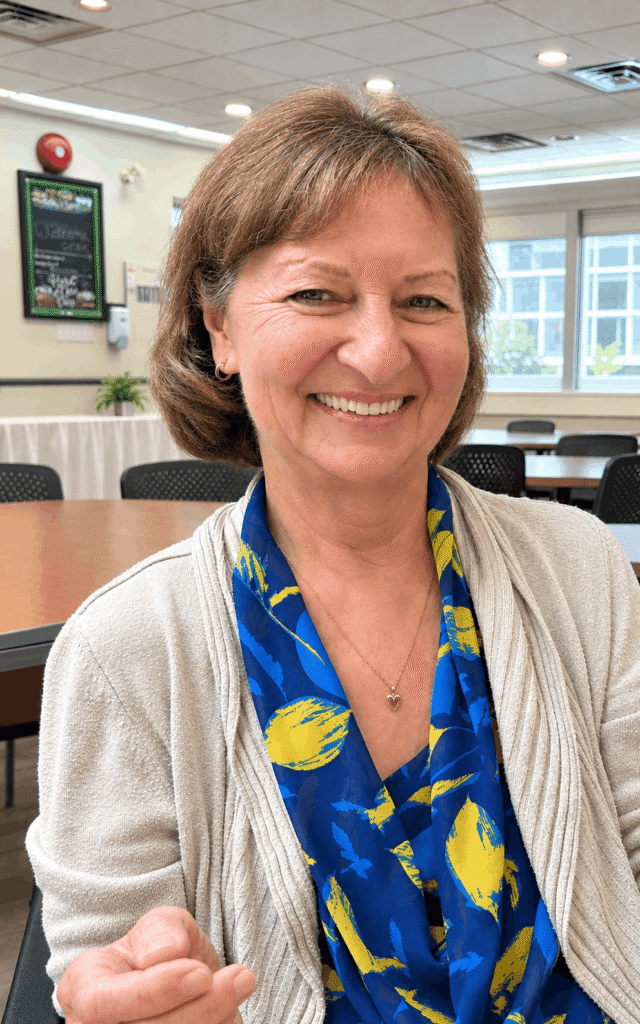 British Columbia Set Teacher Anne Webster smiling at the camera.